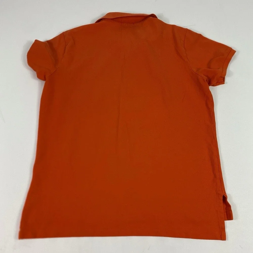 Polo Ralph Lauren Polo Shirt Mens XL Custom Fit Orange Short Sleeve Green Pony